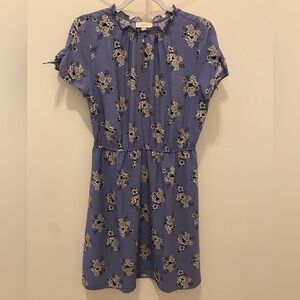 LOFT Blue Floral Mini Dress- Medium
